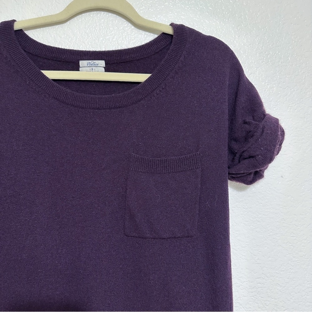 Wallace Short Sleeve Wool Cashmere Blend Sweater Size S - Picture 2 of 5